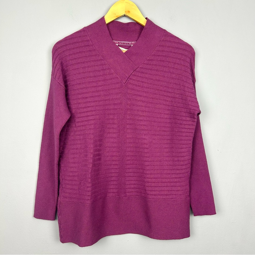 NWT soft sorroundings petite  boheme sweater In raspberry size PXS ribbed